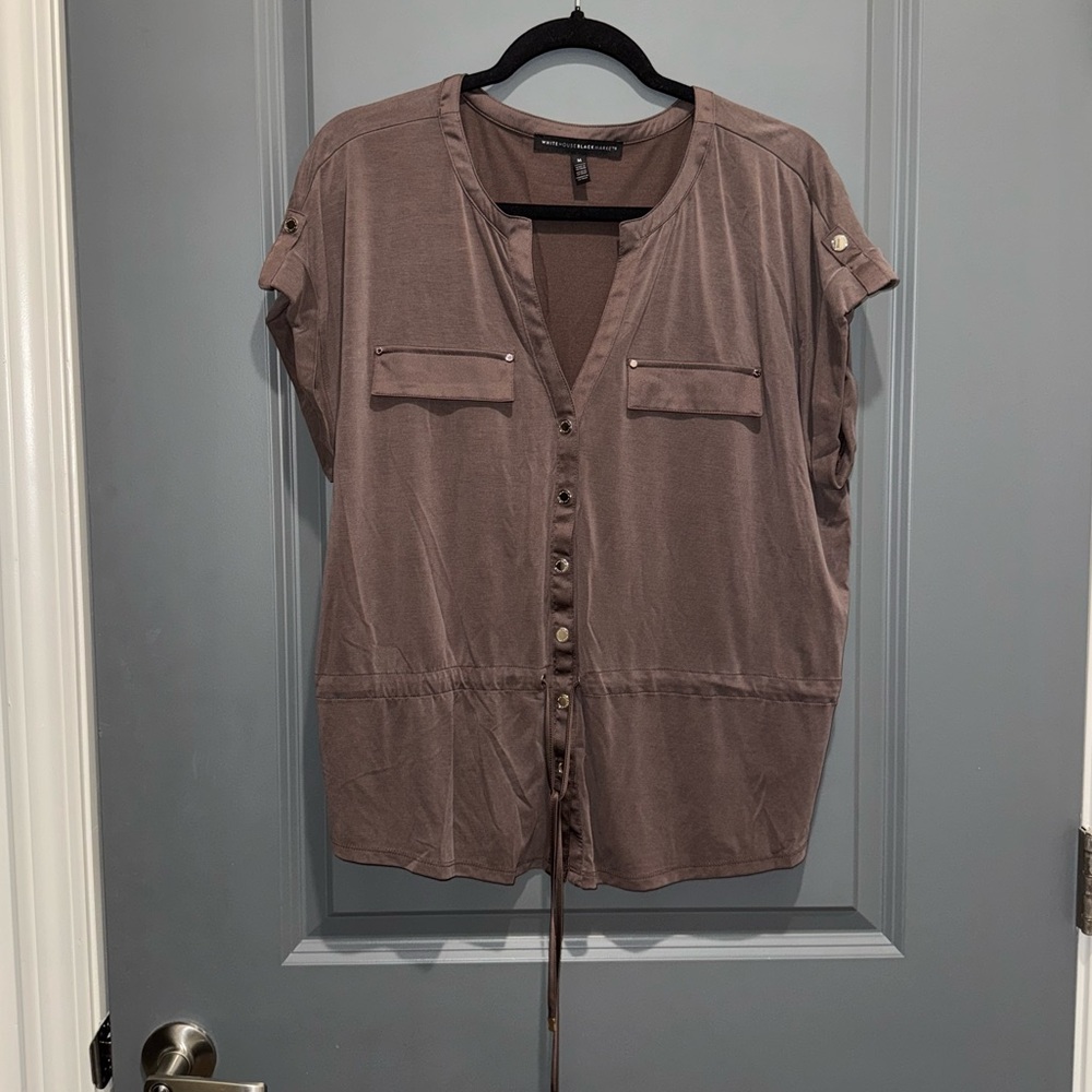 WHBM Utility Button-Down Blouse